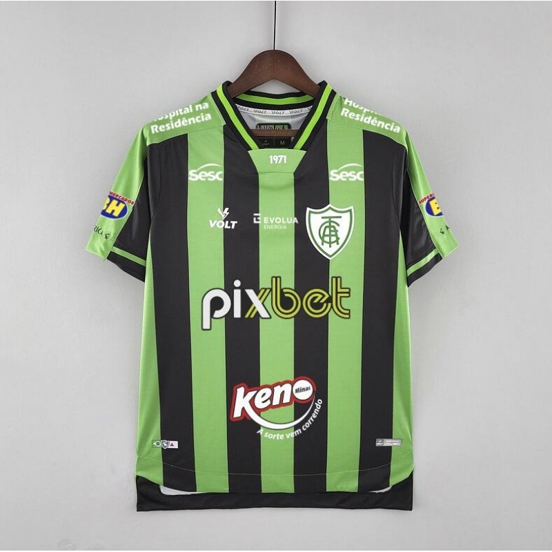 camiseta all sponsor mineiro america green black 22/23