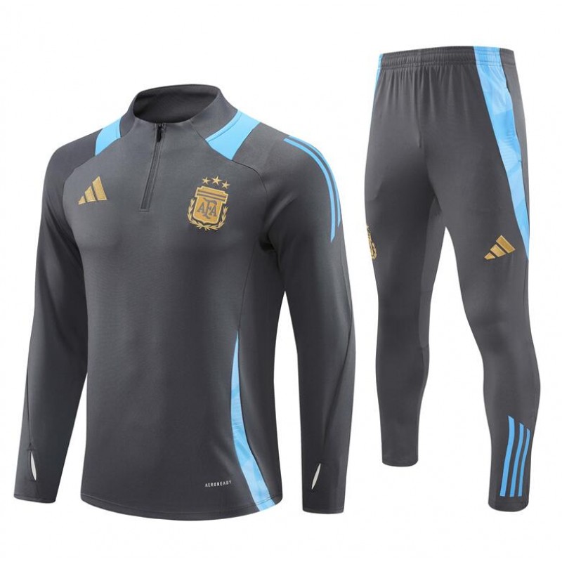 Chandal Entrenamiento Argentina Pre-Match (Hombre/Niño) Gris 24/25 + Pantalones