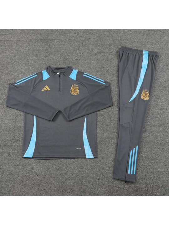 Chandal Entrenamiento Argentina Pre-Match (Hombre/Niño) Gris 24/25 + Pantalones