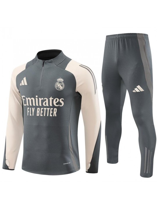 Chandals Real Madrid (Hombre/Niño) Gris 2024/25 + Pantalones