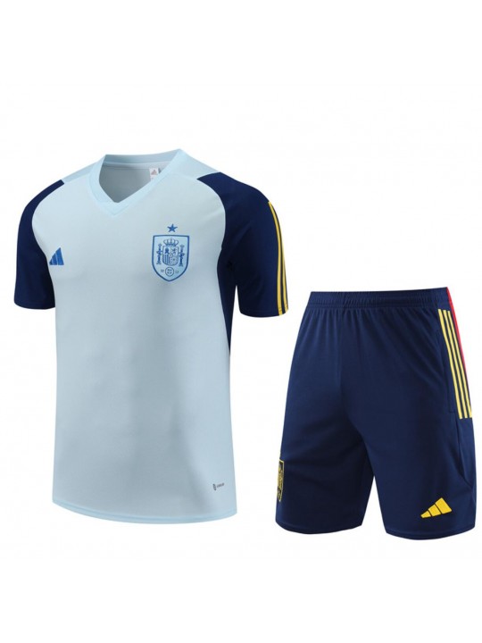 Camisetas España Pre-Match Azul 24/25 (Hombre/Niño) + Pantalones