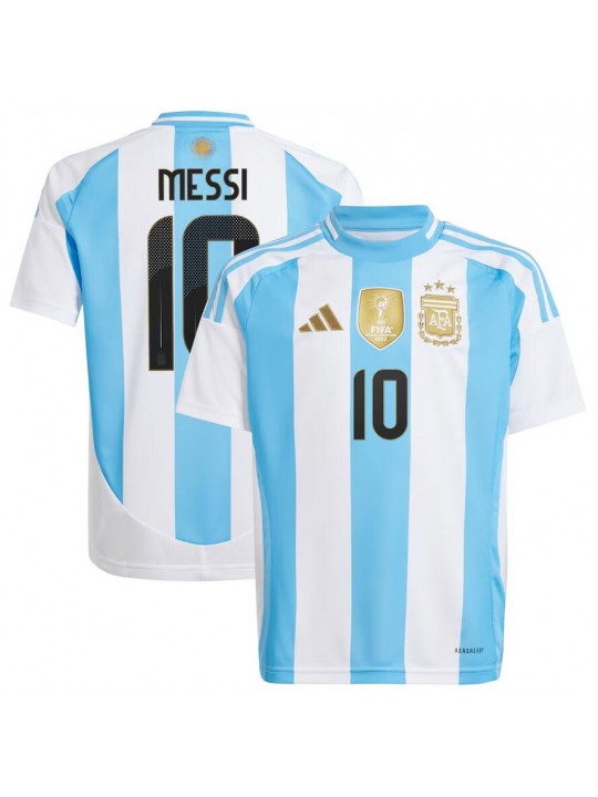 Camiseta Argentina 1ª Equipación 2024 Niño Messi #10