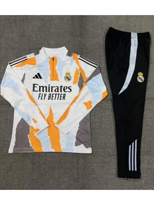 Chandals Real Madrid (Hombre/Niño) 24/25 + Pantalones Amarillo y Blanco