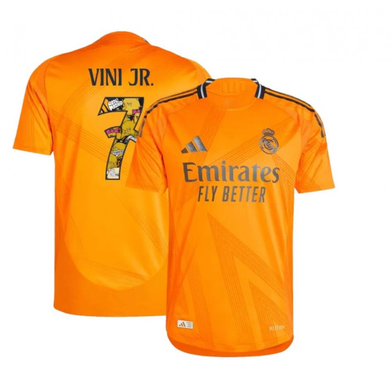 Camiseta Real M adrid 2ª Equipación 24/25 VINI JR. #7 Bear Champ Font