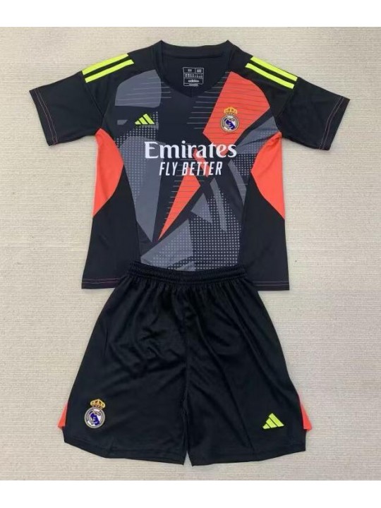 Camiseta Real M adrid Portero Negro 24/25 Niño