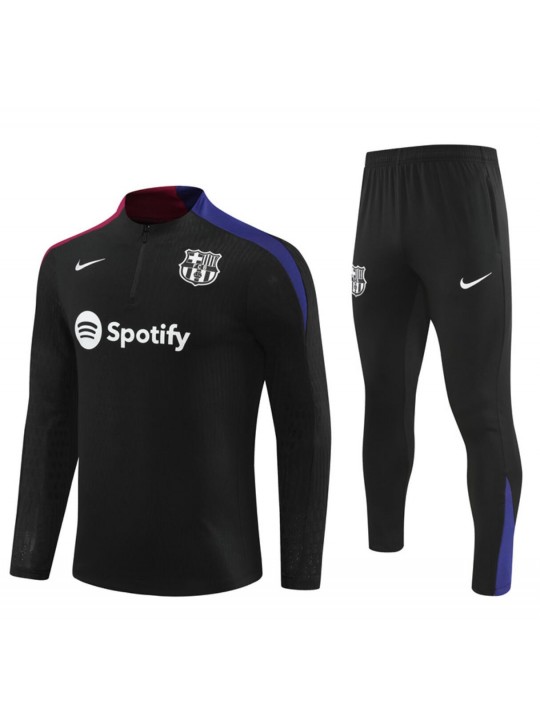 SUDADERA FC B-arcelona TRAINING Negro 24/25 (Hombre/Niño) + Pantalones 