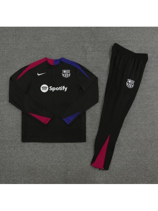 SUDADERA FC B-arcelona TRAINING Negro 24/25 (Hombre/Niño) + Pantalones 