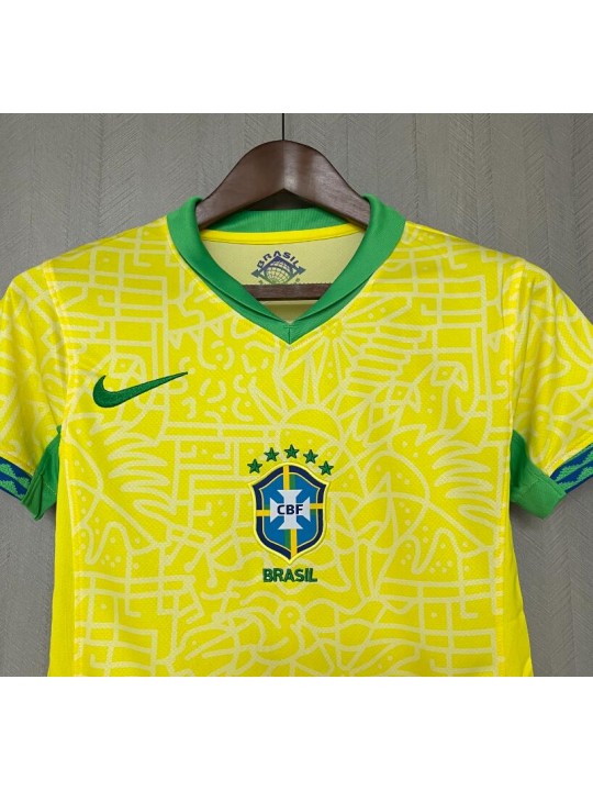 Camiseta Brasil Primera Equipación 2024 Mujer