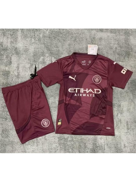 Camiseta Manchester City Tercera Equipacion 24/25 Niño