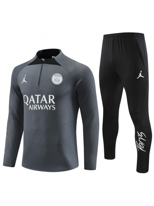 Chandal Entrenamiento Paris Saint-Germain 23/24 Gris (Hombre/Niño) + Pantalones