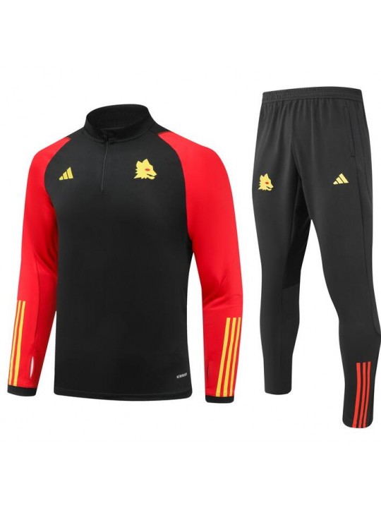 Sudadera AS ROMA Training 2023/2024 Negro + Pantalones