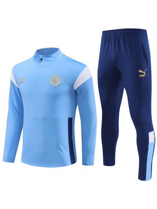 Sudadera Manchester City FC 23/24 Azul (Hombre/Niño) + Pantalones