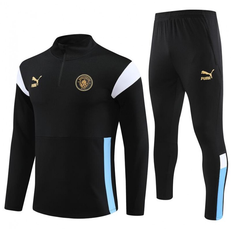 Sudadera Manchester City FC 23/24 Negro (Hombre/Niño) + Pantalones