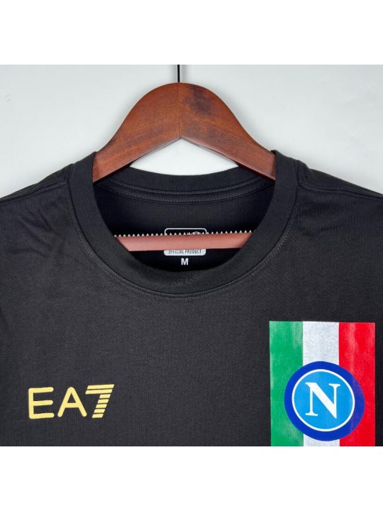 Camiseta Napoli Serie A Campioni version Champions Negro 22-23