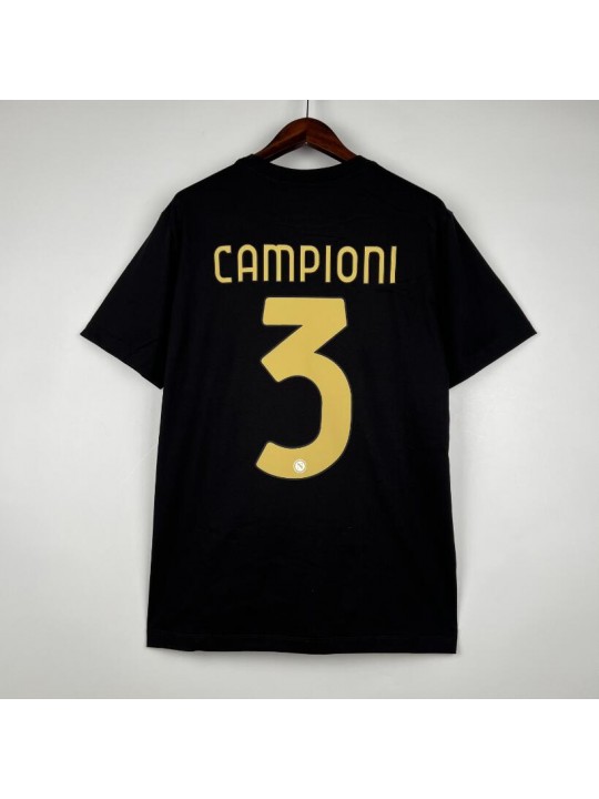 Camiseta Napoli Serie A Campioni version Champions Negro 22-23