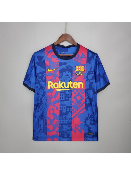 Camiseta Del b-arcelona Para La Champions 2021-22 Niño