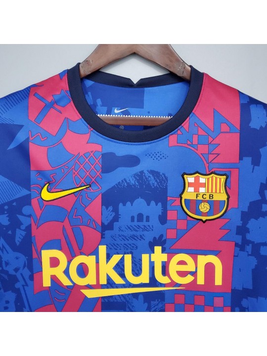 Camiseta Del b-arcelona Para La Champions 2021-22 Niño