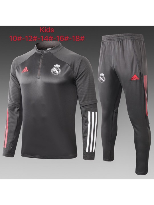 Chandal Entrenamiento FC Real Madrid 2021 Gris Oscuro Niño