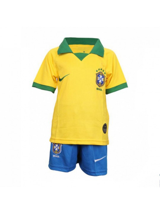 Camiseta Brasil 1ª Equipación 2019 Niño Kit