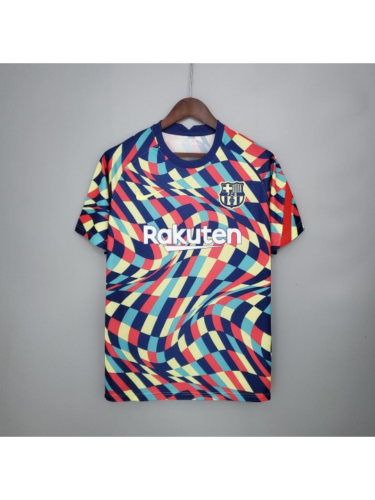 Camiseta De Calentamiento Fc b-arcelona 2020/2021 Azul