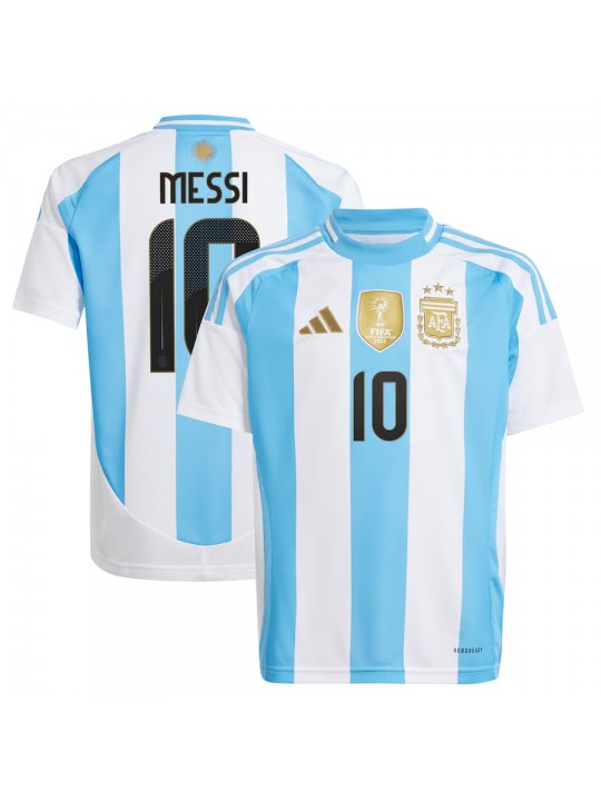 Camiseta Argentina 1ª Equipación 2024 Niño Messi #10