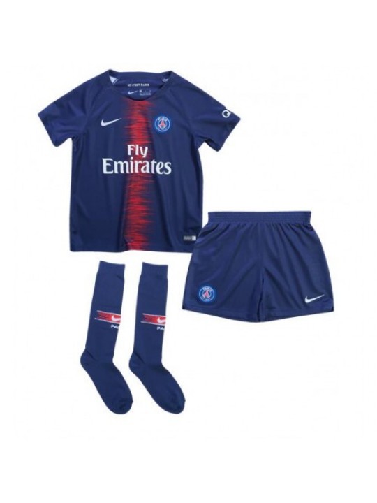 Camiseta 1a Equipación Paris Saint-Germain 18-19 Little Boy's Kit