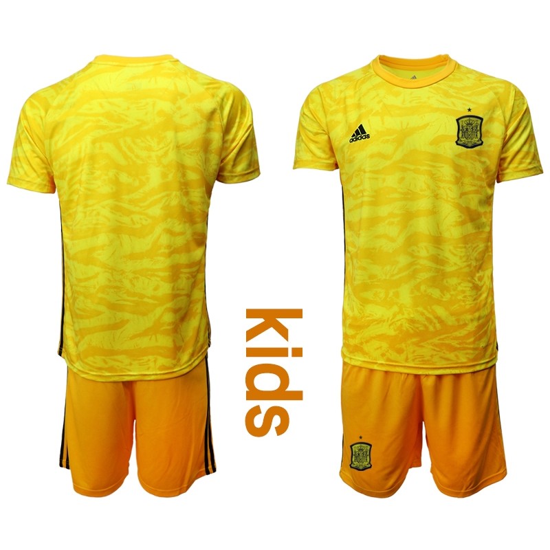 Camiseta España Portero en Amarilla 2020 Edición Copa De EuropaNino