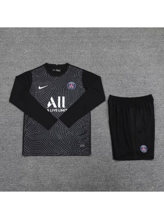 Camiseta Portero París Saint-Germain 21/22 Negra Manga Larga