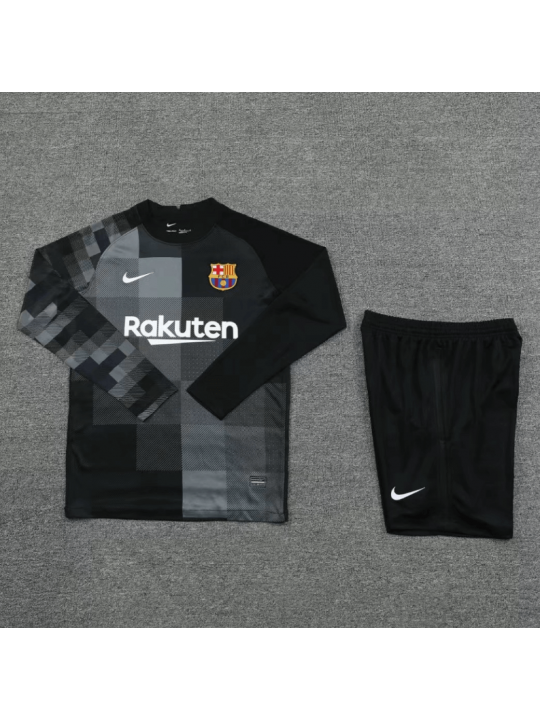 Camiseta Portero b-arcelona 2021-2022 Negro Manga Larga