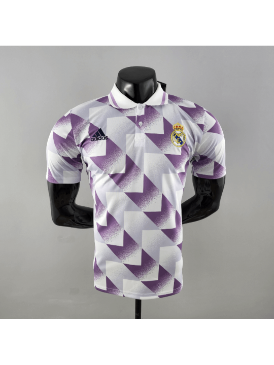 POLO 22/23 REAL MADRID MORADO Y BLANCO