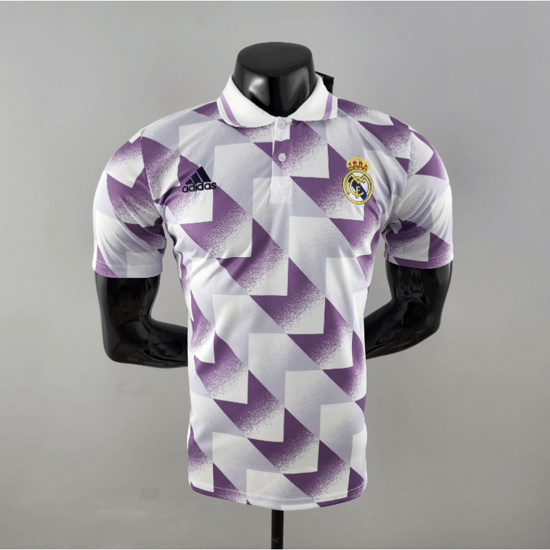 POLO 22/23 REAL MADRID MORADO Y BLANCO