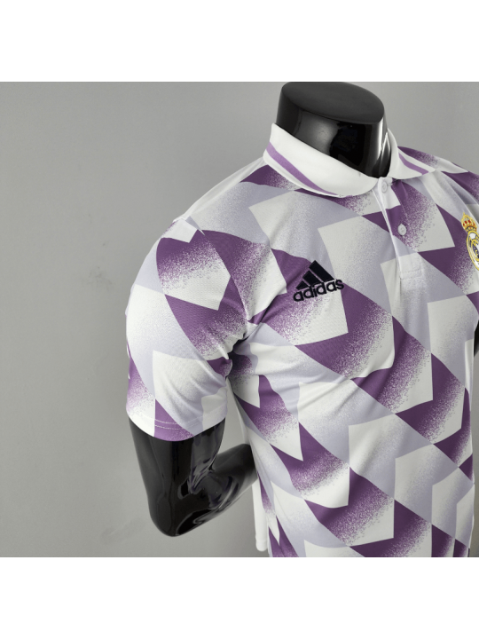 POLO 22/23 REAL MADRID MORADO Y BLANCO