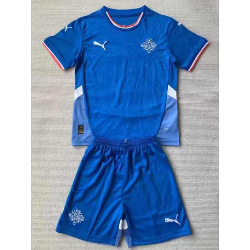 Camiseta Islandia 1ª Equipación 2024 Niño