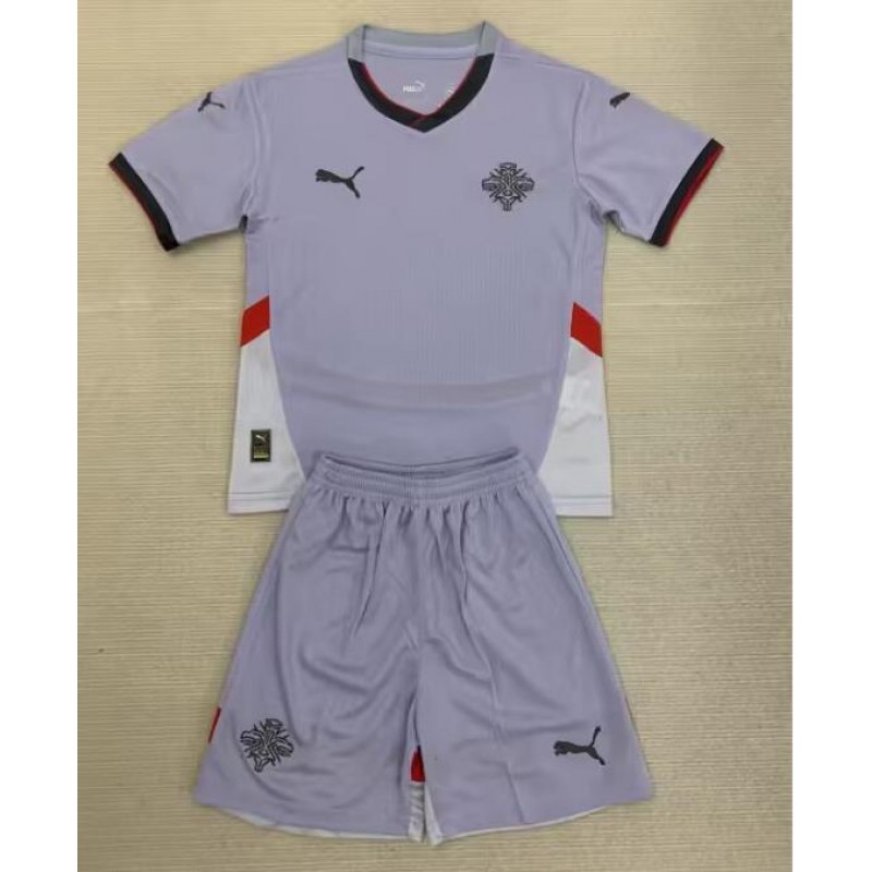 Camiseta Islandia 2ª Equipación 2024 Niño