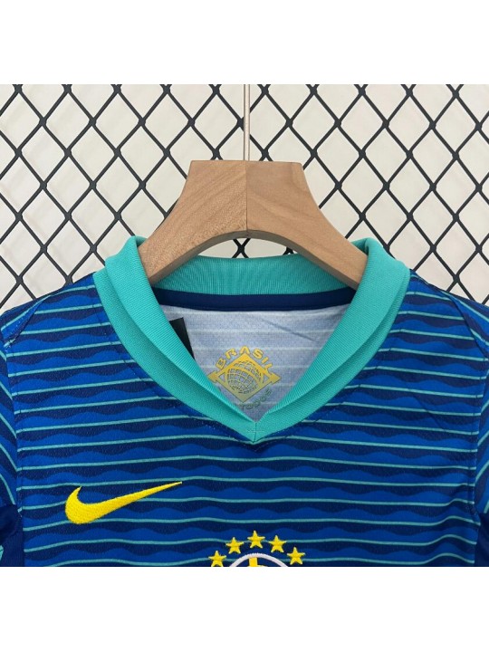 Camiseta Brasil 2ª Equipación 2024 Niño