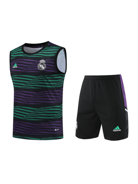 Camiseta Sin Mangas Real Madrid CF Pre-Match 23/24 + Pantalones