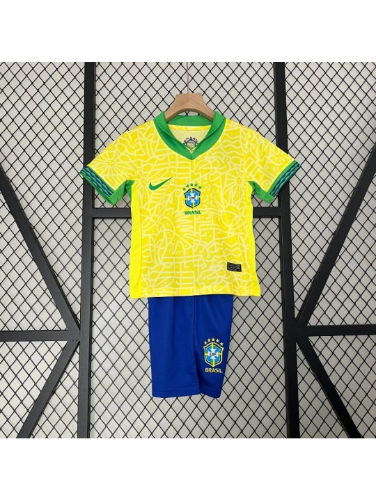 Camiseta Brasil Primera Equipación 2024 Niño